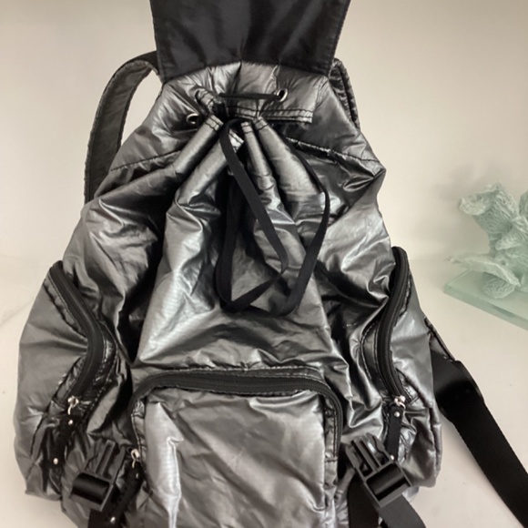 Bebe Sport Gray Nylon Retha Backpack - Picture 5 of 14